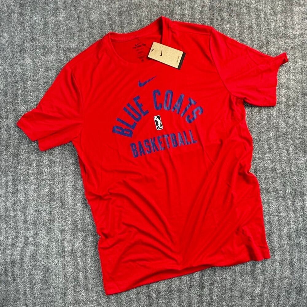Nike Blue Coats Basketball Long Sleeve Shirt Men XL Red NBA G League NWT
